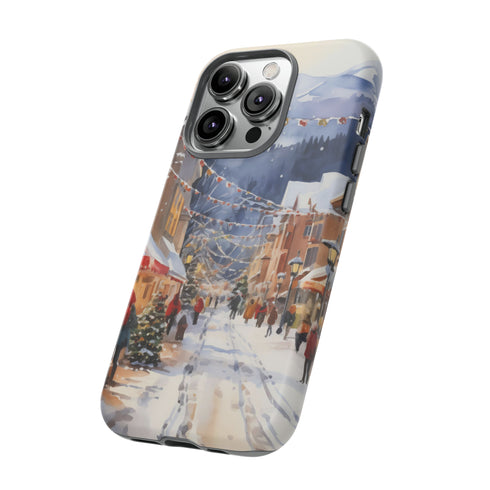 Bustling Victorian Christmas Market - Impact Resistant Phone Case